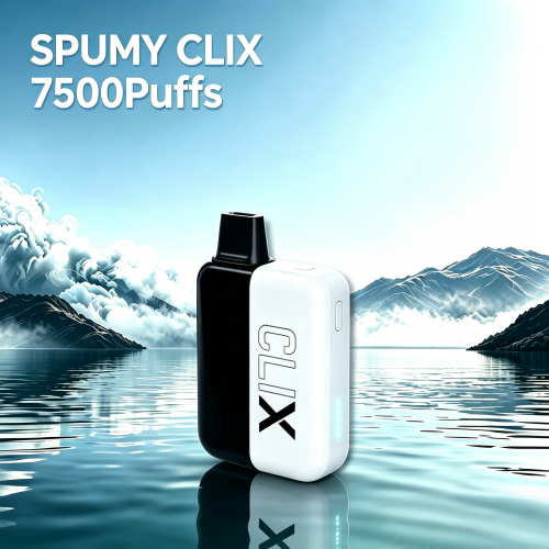 SPUMY-CLIX-7500Puffs.png SPUMY Clix 7500 可充電拋棄式電子煙|多口味可選:圖片 1